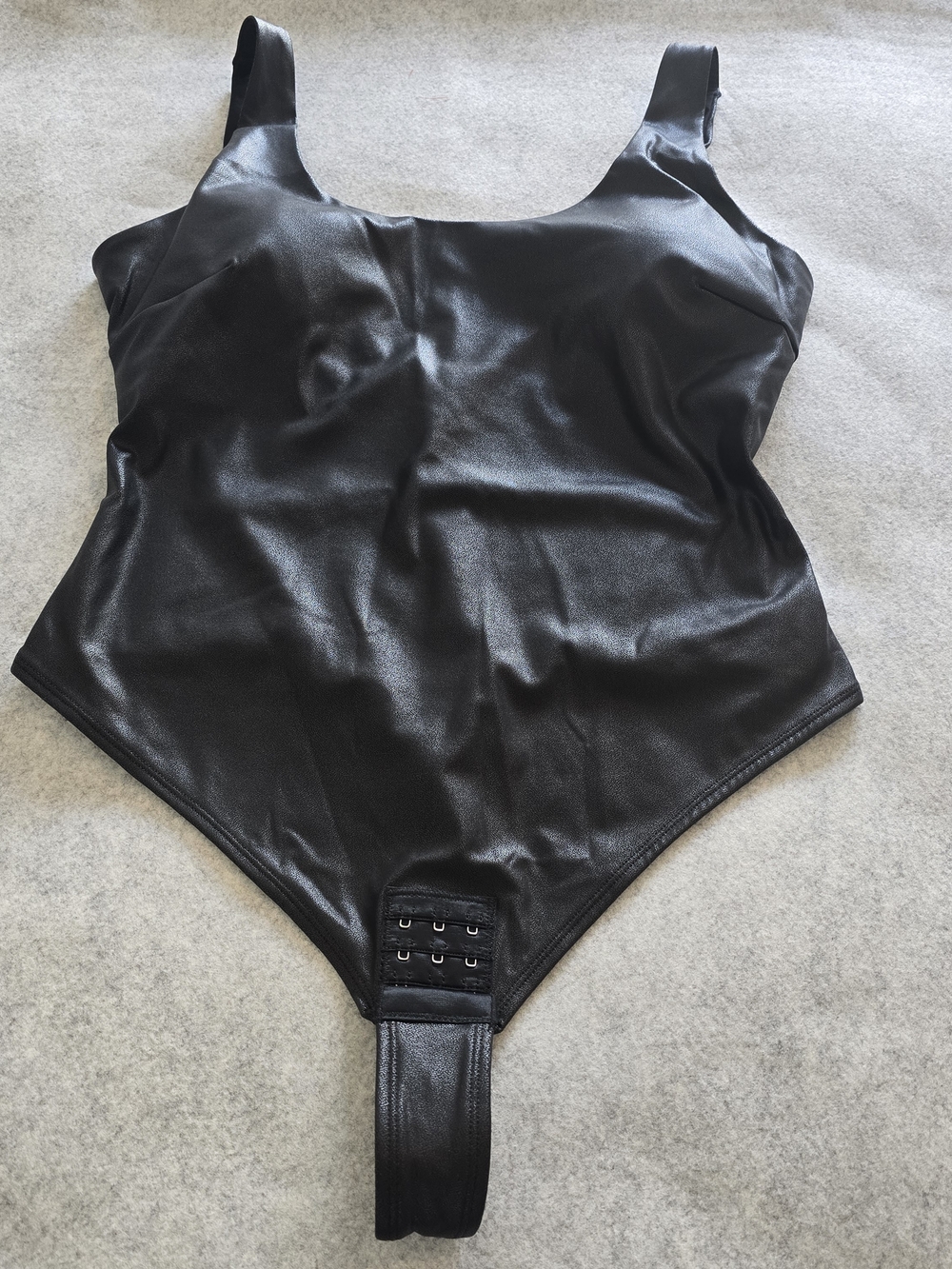 SHAPELLX faux-leather Like  bodysuit XXL
